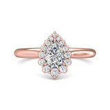 Sugarock Solitaire 18K Rose Gold Engagement Ring DEF VVS-VS