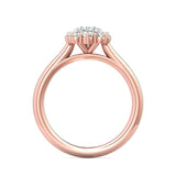 Sugarock Solitaire 18K Rose Gold Engagement Ring DEF VVS-VS