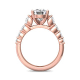 Sugarock Channel/Shared Prong 18K Rose Gold Engagement Ring DEF VVS-VS