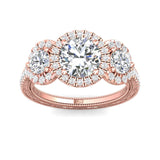Sugarock Encore 18K Rose Gold Engagement Ring DEF VVS-VS