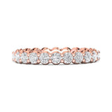 Sugarock Classic Diamond Bands 18K Rose Gold Anniversary Band DEF VVS-VS