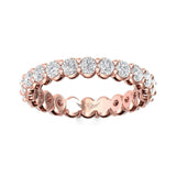 Sugarock Classic Diamond Bands 18K Rose Gold Anniversary Band DEF VVS-VS