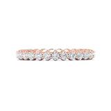 Sugarock Channel/Shared Prong 18K Rose Gold Wedding Band DEF VVS-VS