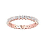 Sugarock Channel/Shared Prong 18K Rose Gold Wedding Band DEF VVS-VS