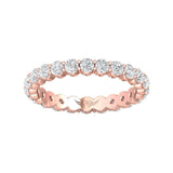 Sugarock Channel/Shared Prong 18K Rose Gold Wedding Band DEF VVS-VS