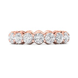 Sugarock Classic Diamond Bands 18K Rose Gold Anniversary Band DEF VVS-VS