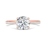 Sugarock Micropave 18K Rose Gold Engagement Ring DEF VVS-VS
