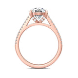 Sugarock Micropave 18K Rose Gold Engagement Ring DEF VVS-VS