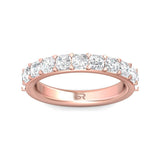 Sugarock Classic Diamond Bands 18K Rose Gold Anniversary Band DEF VVS-VS