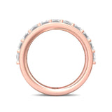 Sugarock Classic Diamond Bands 18K Rose Gold Anniversary Band DEF VVS-VS