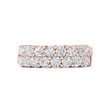 Sugarock Classic Diamond Bands 18K Rose Gold Anniversary Band DEF VVS-VS