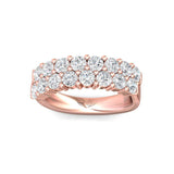 Sugarock Classic Diamond Bands 18K Rose Gold Anniversary Band DEF VVS-VS