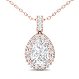Sugarock Classic Diamond Pendant 18K Rose Gold Pendant DEF VVS-VS