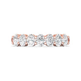 Sugarock Classic Diamond Bands 18K Rose Gold Anniversary Band DEF VVS-VS