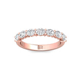 Sugarock Classic Diamond Bands 18K Rose Gold Anniversary Band DEF VVS-VS
