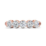 Sugarock Classic Diamond Bands 18K Rose Gold Anniversary Band DEF VVS-VS