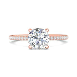 Sugarock Micropave 14K Rose Gold Engagement Ring DEF VVS-VS