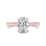 Sugarock Micropave 14K Rose Gold Engagement Ring DEF VVS-VS