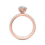 Sugarock Micropave 14K Rose Gold Engagement Ring DEF VVS-VS