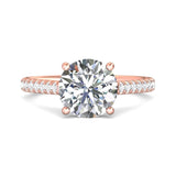 Sugarock Micropave 14K Rose Gold Engagement Ring DEF VVS-VS