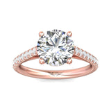 Sugarock Micropave 14K Rose Gold Engagement Ring DEF VVS-VS