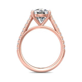 Sugarock Micropave 14K Rose Gold Engagement Ring DEF VVS-VS