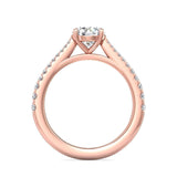 Sugarock Micropave 14K Rose Gold Engagement Ring DEF VVS-VS