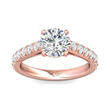 Sugarock Micropave 14K Rose Gold Engagement Ring DEF VVS-VS