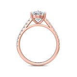 Sugarock Micropave 14K Rose Gold Engagement Ring DEF VVS-VS
