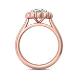Sugarock Solitaire 14K Rose Gold Engagement Ring DEF VVS-VS