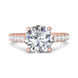 Sugarock Micropave 14K Rose Gold Engagement Ring DEF VVS-VS