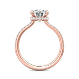 Sugarock Micropave 14K Rose Gold Engagement Ring DEF VVS-VS