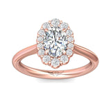 Sugarock Solitaire 14K Rose Gold Engagement Ring DEF VVS-VS