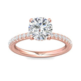 Sugarock Micropave 14K Rose Gold Engagement Ring DEF VVS-VS