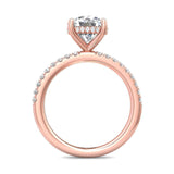 Sugarock Micropave 14K Rose Gold Engagement Ring DEF VVS-VS