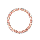 Sugarock Channel/Shared Prong 14K Rose Gold Wedding Band DEF VVS-VS