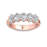 Sugarock Classic Diamond Bands 14K Rose Gold Anniversary Band DEF VVS-VS