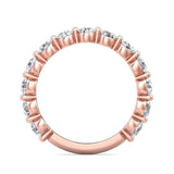 Sugarock Channel/Shared Prong 14K Rose Gold Wedding Band DEF VVS-VS