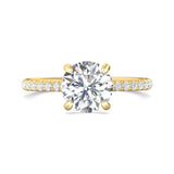 Sugarock Micropave 18K Yellow Gold Engagement Ring DEF VVS-VS