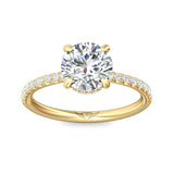 Sugarock Micropave 18K Yellow Gold Engagement Ring DEF VVS-VS