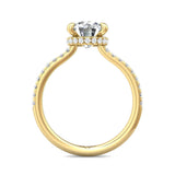 Sugarock Micropave 18K Yellow Gold Engagement Ring DEF VVS-VS