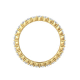 Sugarock Channel/Shared Prong 18K Yellow Gold Wedding Band DEF VVS-VS