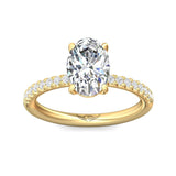 Sugarock Micropave 18K Yellow Gold Engagement Ring DEF VVS-VS