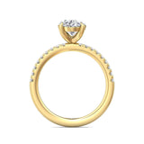 Sugarock Micropave 18K Yellow Gold Engagement Ring DEF VVS-VS