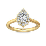 Sugarock Solitaire 18K Yellow Gold Engagement Ring DEF VVS-VS