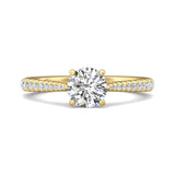 Sugarock Micropave 18K Yellow Gold Engagement Ring DEF VVS-VS