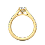 Sugarock Micropave 18K Yellow Gold Engagement Ring DEF VVS-VS