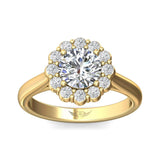 Sugarock Solitaire 18K Yellow Gold Engagement Ring DEF VVS-VS