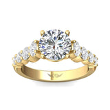 Sugarock Channel/Shared Prong 18K Yellow Gold Engagement Ring DEF VVS-VS
