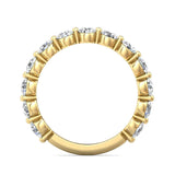 Sugarock Channel/Shared Prong 18K Yellow Gold Wedding Band DEF VVS-VS